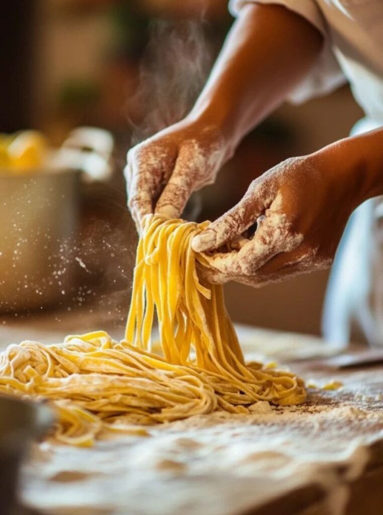 "three types of fresh pasta and gelato class by Roma Food Studio"